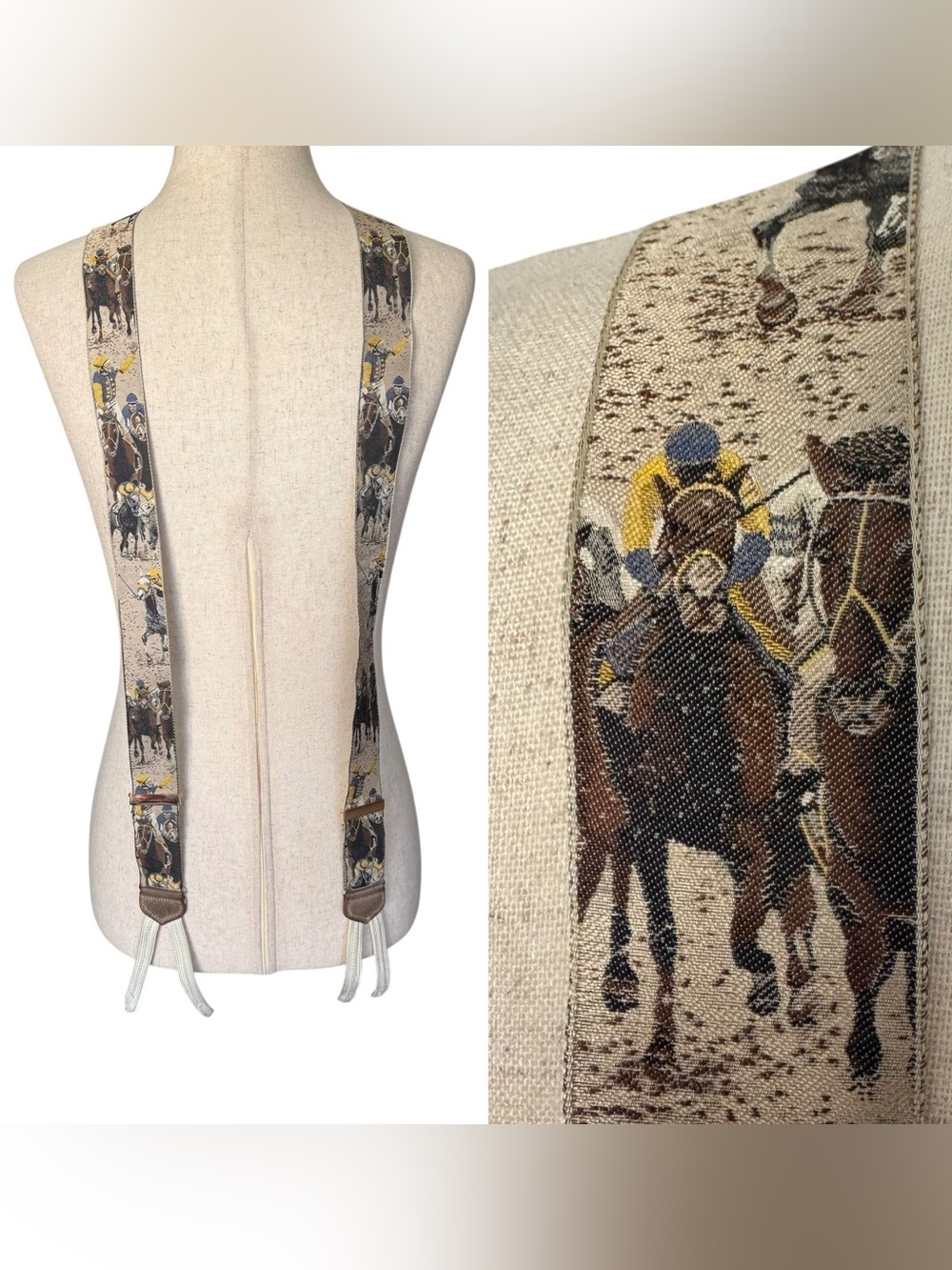 Vintage Trafalgar Braces Suspenders Horse Racing Track Jockey